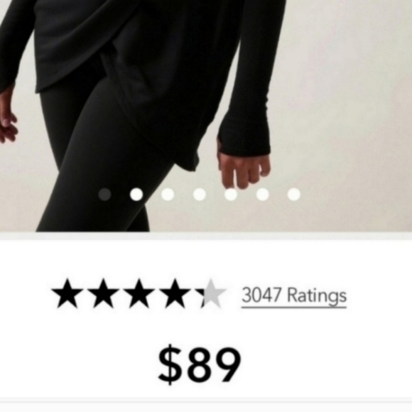 ATHLETA Purana Drape Black Longsleeve Pullover Hoodie Top Size XS - Picture 6 of 6